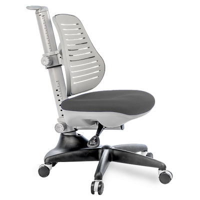 Кресло детское Comf-Pro С3 317 Chair, пластик, ткань, серый, пластик, корпус черный, серый, с чехлом салатовым