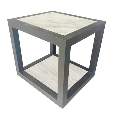 Полка навесная Millwood квадратная, дуб белый крафт