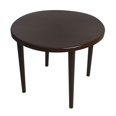 Стол круглый, 900х900х710 мм, пластик, шоколадный Стол круглый, 900х900х710 мм, пластик, шоколадный