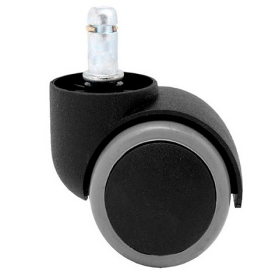Колесико для кресла прорезиненное, 1 шт/упак, черный