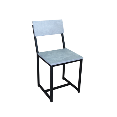 Стул ALLERD RION, металл, ЛДСП, черный муар, Бетон