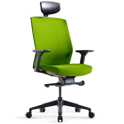 Кресло компьютерное Bestuhl J1, рама черная, зеленый