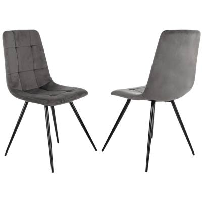 Стул Бюрократ "CH-K1_2", ткань, тёмно-серый, металл, комплект 2 штуки