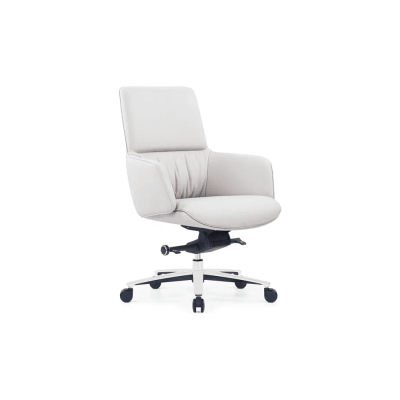 Кресло для руководителя SitZone CH-500B, кожа, алюминий, белый, -30%