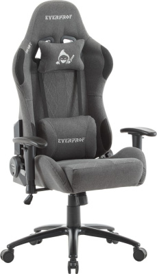 Кресло игровое EVERPROF Ghost ткань, серый, крестов. металл