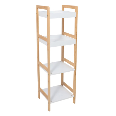 Стойка для хранения MAGNOLIA - 4, бамбук + белый