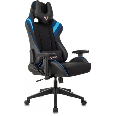 Кресло игровое Zombie VIKING 4 AERO,  экокожа, ткань, пластик, черный, синий Кресло игровое Zombie VIKING 4 AERO,  экокожа, ткань, пластик, черный, синий
