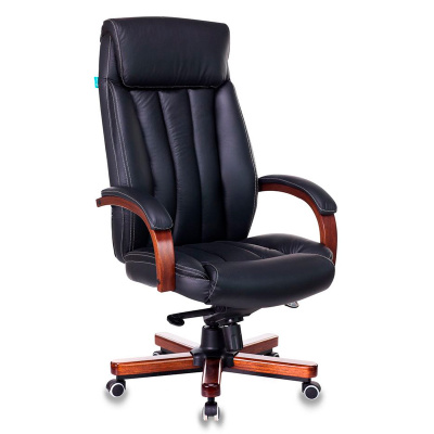 Кресло компьютерное Бюрократ T-9922WALNUT/Black, черный Кресло компьютерное Бюрократ T-9922WALNUT/Black, черный
