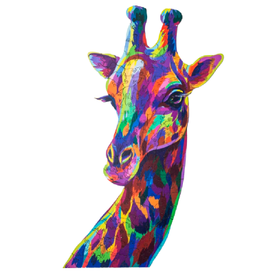 Пазл деревянный "Жираф", разноцветный