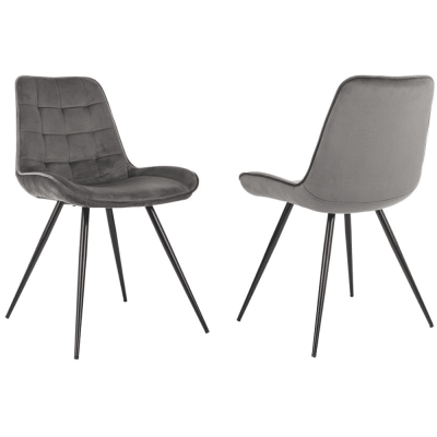 Стул Бюрократ "CH-K2_2", ткань, темно-серый, металл, комплект 2 штуки