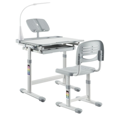 Растущая парта со стулом FunDesk Bellissima Grey, серый