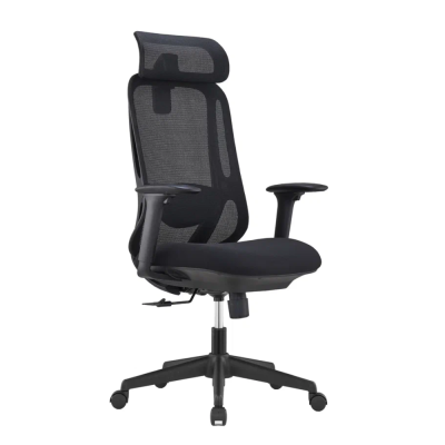 Кресло компьютерное SitZone U-090A, сетка, ткань, пластик, черный, -30%