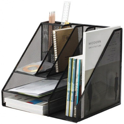 Подставка для канцелярских мелочей Q-Connect Трапеция, 345x290x295 мм, черный Подставка для канцелярских мелочей Q-Connect Трапеция, 345x290x295 мм, черный