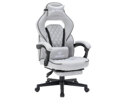 Кресло игровое BRAVE WS-5 Wong Grey ткань, св.-серый, крестов. металл Кресло игровое BRAVE WS-5 Wong Grey ткань, св.-серый, крестов. металл