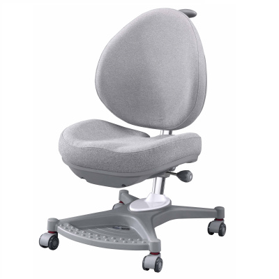 Кресло детское SingBee Cobee 138, ткань, серый, пластик, корпус серый, подставка для ног, с чехлом серым