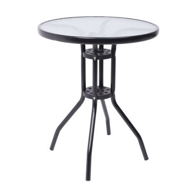 Стол садовый VERONA, 600х600х730 мм, сталь, черная, закаленное стекло 5мм Стол садовый VERONA, 600х600х730 мм, сталь, черная, закаленное стекло 5мм