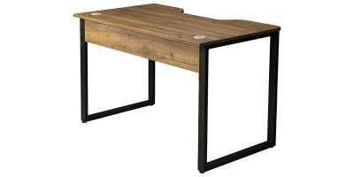 Стол компьютерный геймерский Лофт Гонконг, черный, табачный крафт