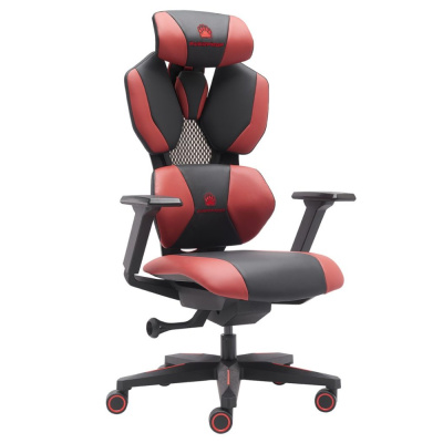 Игровое компьютерное кресло EVERPROF Tiger, экокожа, пластик, красный, черный Игровое компьютерное кресло EVERPROF Tiger, экокожа, пластик, красный, черный