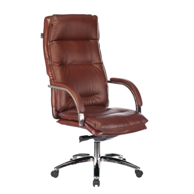 Кресло компьютерное Бюрократ T-9927SL, кожа, коричневый Кресло компьютерное Бюрократ T-9927SL, кожа, коричневый