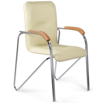 Стул MRD Samba Chrome, хром, кожзам, бежевый