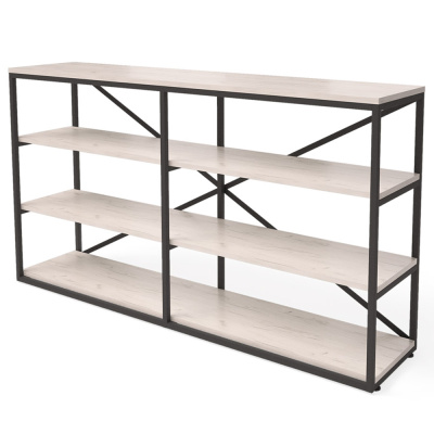 Стеллаж Loft ОR-1, черный, белый крафт