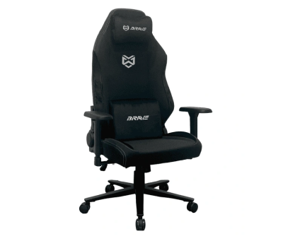 Кресло игровое BRAVE AF-1 Grizzly Black ткань, черный, крестов. металл