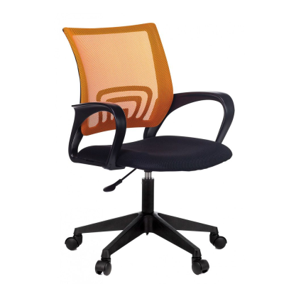 Кресло компьютерное Бюрократ CH-695NLT, оранжевый/черный