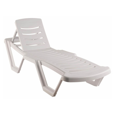 Шезлонг Элластик, пластик, белый Шезлонг Элластик, пластик, белый