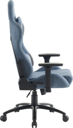Кресло игровое EVERPROF Ghost ткань, синий, крестов. металл