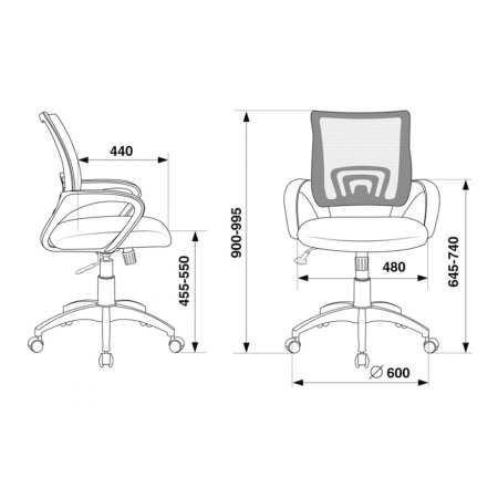 Кресло компьютерное Бюрократ CH-695NBLACK, черный