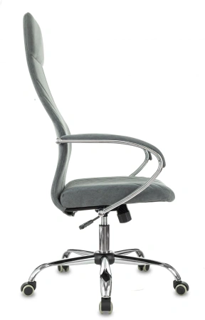 Кресло компьютерное Бюрократ CH-610SL ткань, т.-серый, крестов. хром
