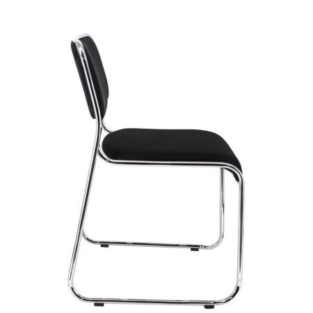 Стул для посетителей EVERPROF "Fix", ткань, металл, черный Стул для посетителей EVERPROF "Fix", ткань, металл, черный