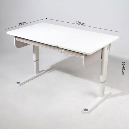 Комплект Ergosmart ученический Caravel: стол регулируемый Caravel, полка с подставкой для книг Wooden space