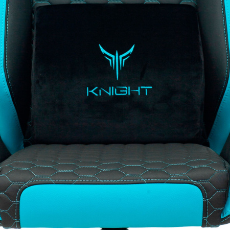 Игровое компьютерное кресло Knight Neon, черный/голубой