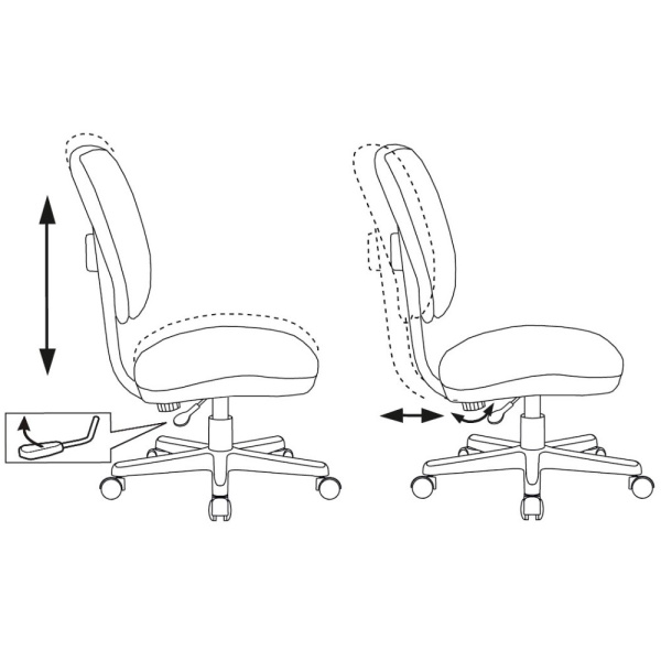 Детское компьютерное кресло Бюрократ CH-W204NX, оранжевый