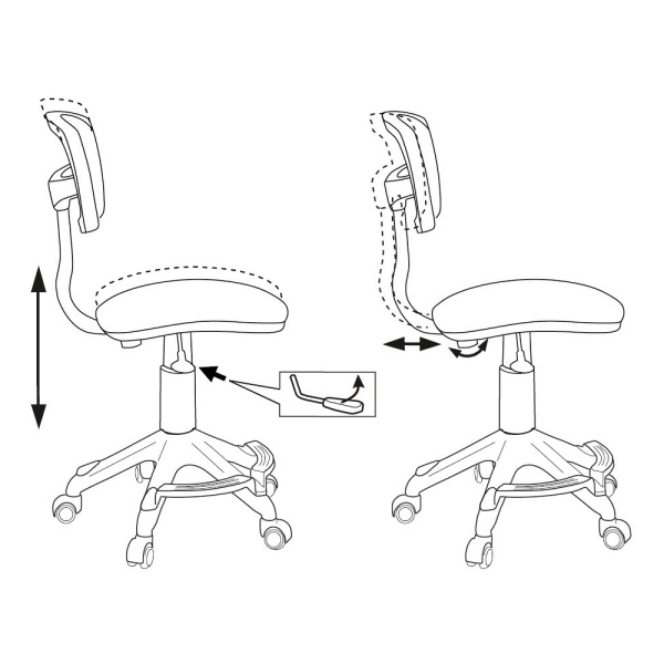 Детское компьютерное кресло Бюрократ CH-299-F, оранжевый бэнг
