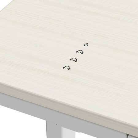 Стол с электроприводом двухмоторный AOKE HOME WOOD, цвет белый, береза