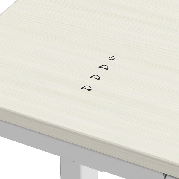 Стол с электроприводом двухмоторный AOKE HOME WOOD, цвет белый, береза