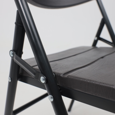 Стул складной, пластик, темно-серый