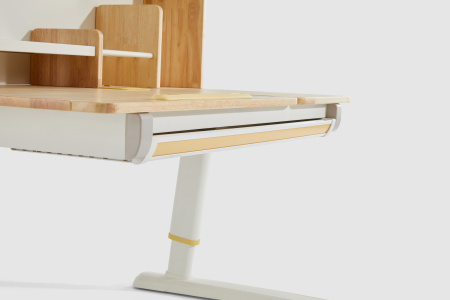 Стол Ergosmart регулируемый Galleon, 1200х700х(520-760) мм, гевея, с книжной полкой