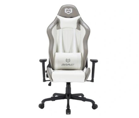 Кресло игровое BRAVE WS-4 Cronus White экокожа, белый, крестов. металл Кресло игровое BRAVE WS-4 Cronus White экокожа, белый, крестов. металл