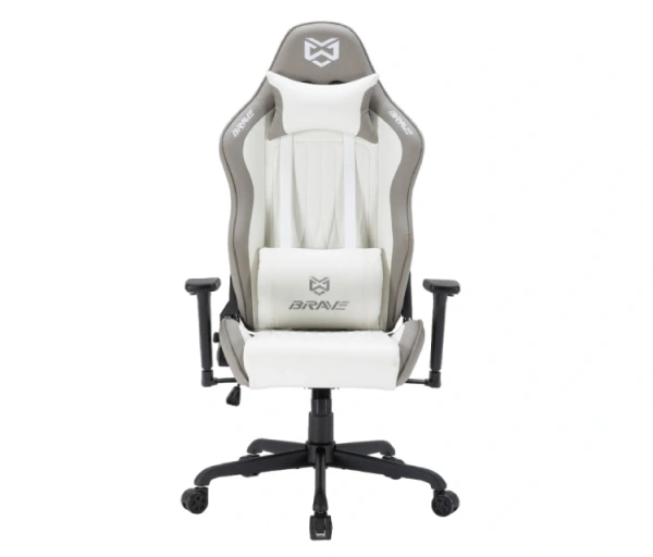 Кресло игровое BRAVE WS-4 Cronus White экокожа, белый, крестов. металл Кресло игровое BRAVE WS-4 Cronus White экокожа, белый, крестов. металл