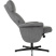Кресло мягкое Бюрократ Baron, ткань, серый, металл, с пуфом