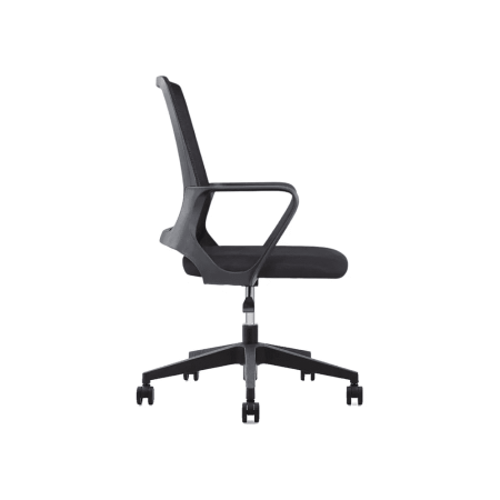 Кресло для персонала SitZone "U-0385 PL", ткань, пластик, черный