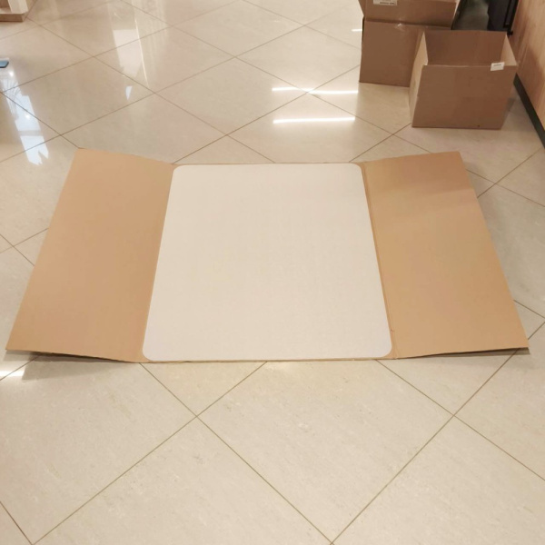 Коврик напольный защитный под кресло 1200x900x2 мм, матовый (полипропилен)