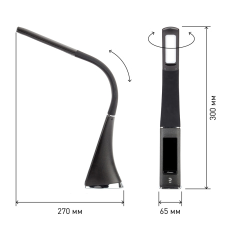 Светильник настольный Эра "NLED-461-7W-BK", черный