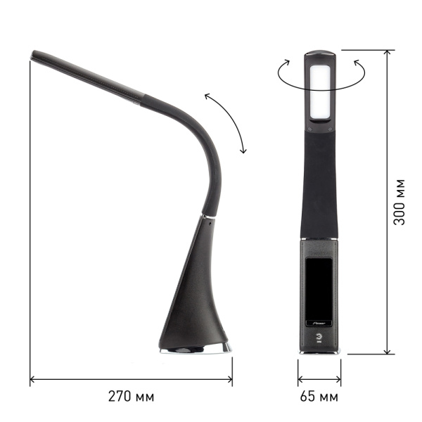 Светильник настольный Эра "NLED-461-7W-BK", черный