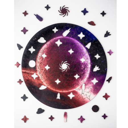 Пазл деревянный "Pink shine", разноцветный Пазл деревянный "Pink shine", разноцветный