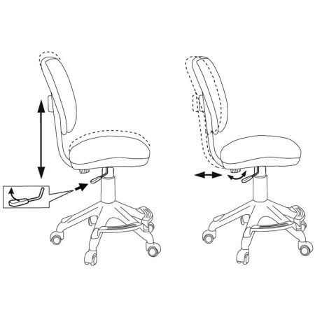 Детское компьютерное кресло Бюрократ CH-W204/F, голубой