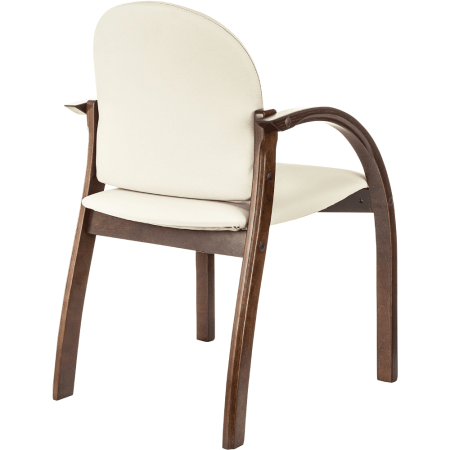 Стул Бюрократ "ДЖУНО", экокожа, светло-бежевый, дерево